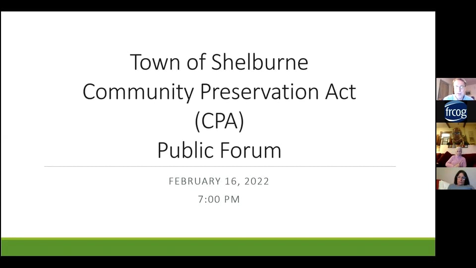 Shelburne CPA Information Session – Feb. 16, 2002
