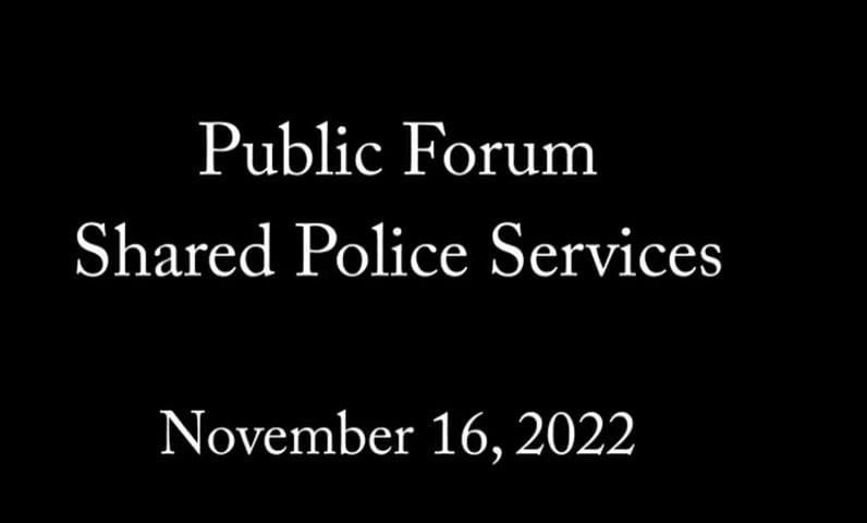 Shared Police Services Forum – 11/16