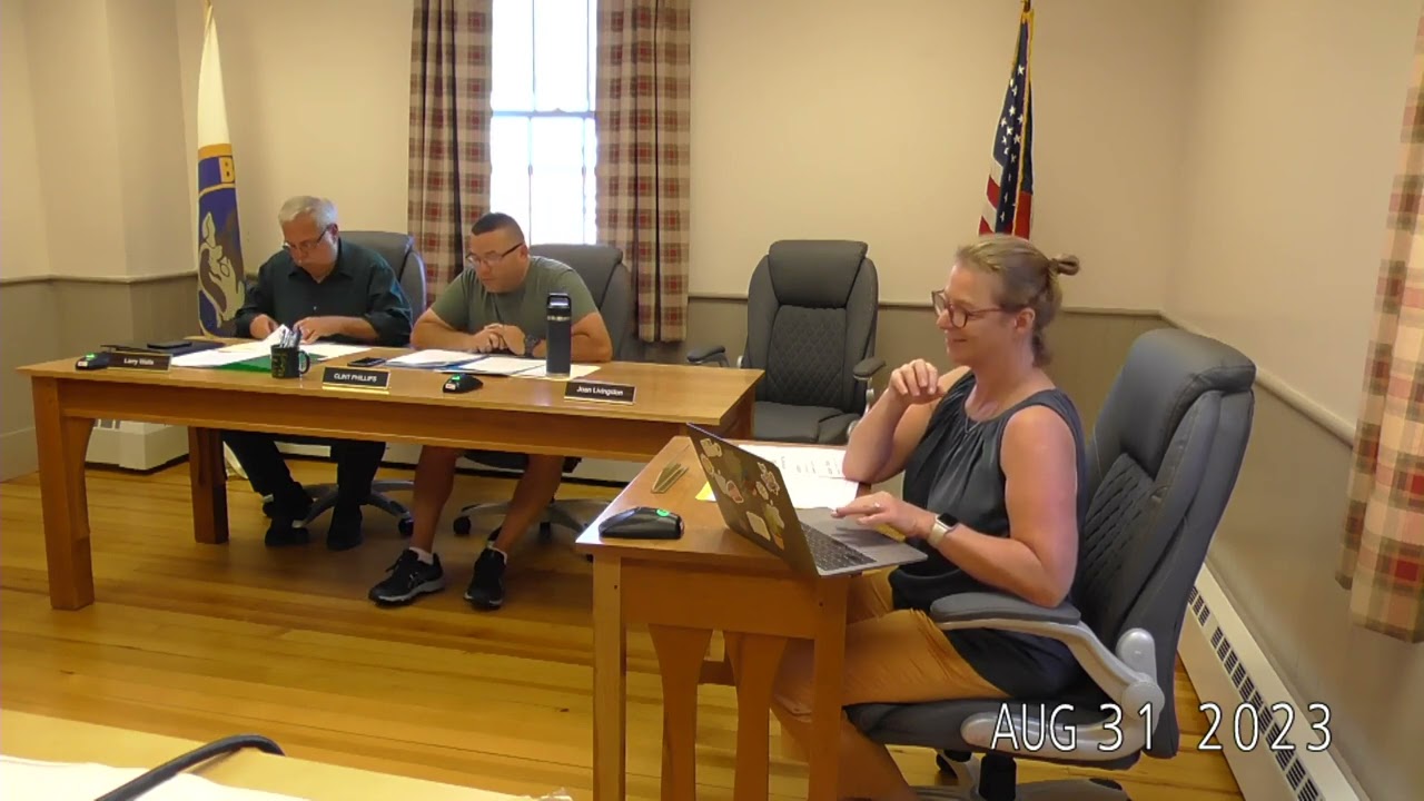 Buckland Selectboard, August 31, 2023