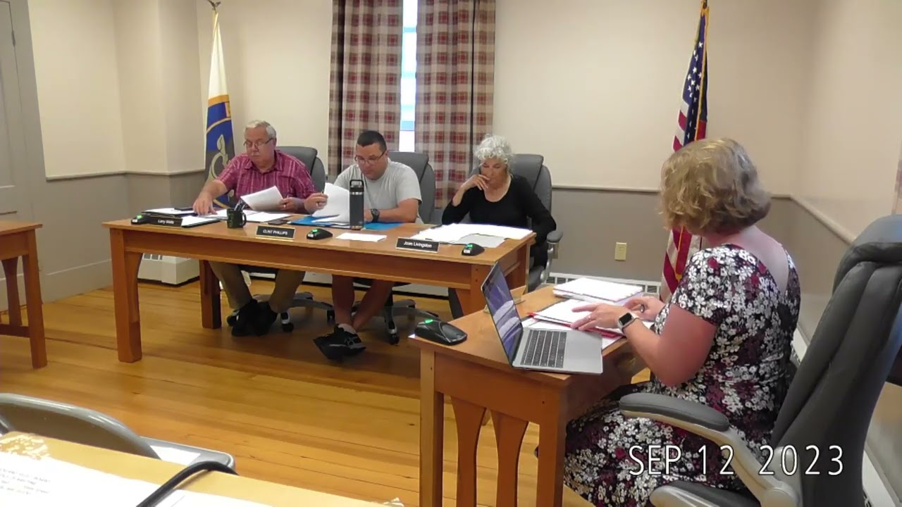Buckland Selectboard, September 12, 2023