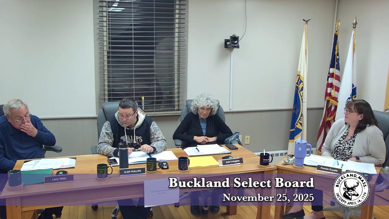 Buckland Select Board, November 25, 2025
