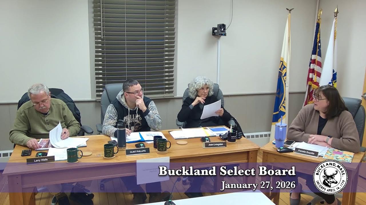 Buckland Select Board, January 27, 2026