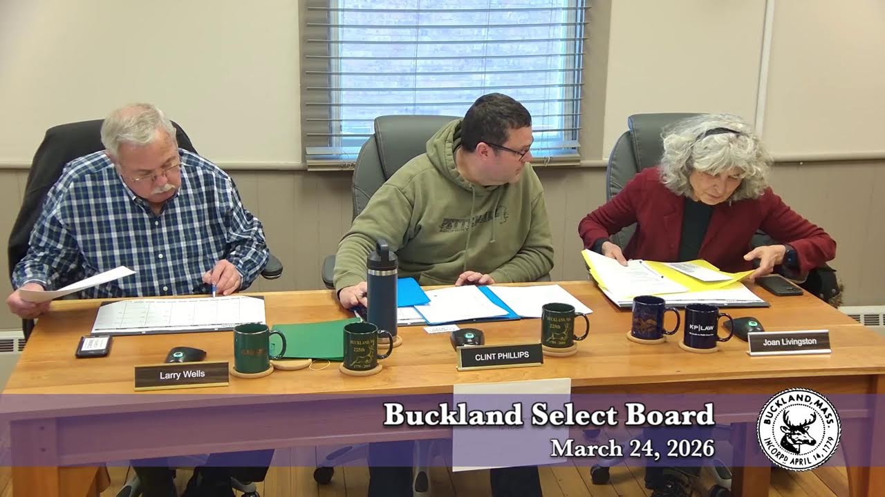 Buckland Select Board, April 14, 2026