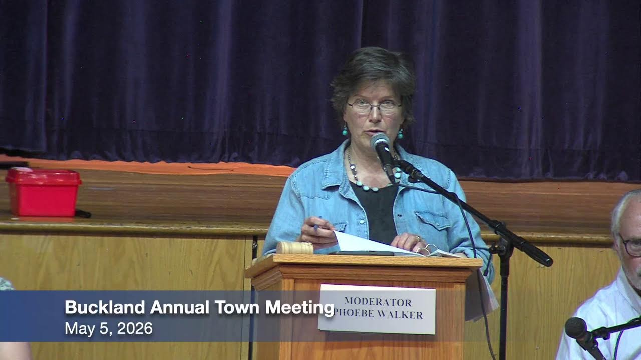 Buckland Annual Town Meeting, May 5, 2026